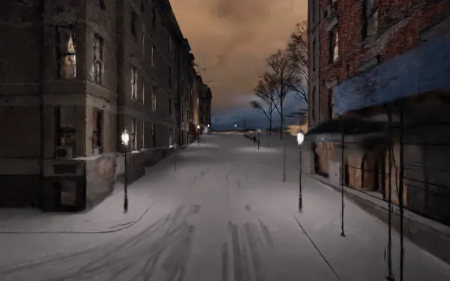 Snow Street, a render of the world